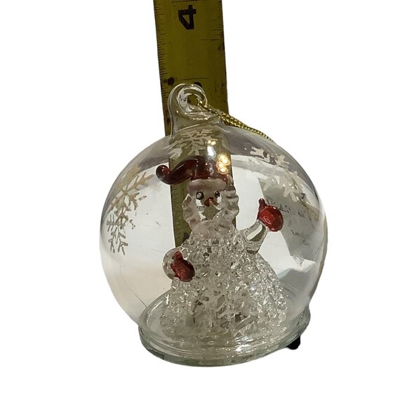 Simply Holiday LED Glass Ball Ornament Santa Snowman Multicolor NWT Snowflake 3" - Picture 11 of 11